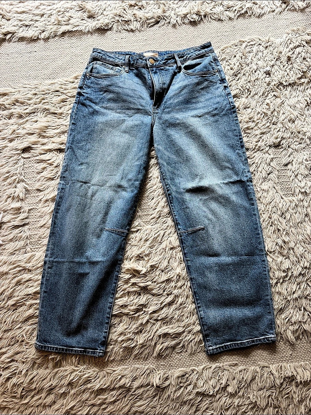 Kut from the Kloth Slouchy Barrel Jeans in Blue Waist 12 NWT